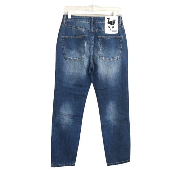 NWT Free People x Sandrine Rose Distressed Blue Denim Jeans Size 27 - Picture 2 of 4